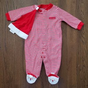 NEW PRECIOUS FIRSTS 3m Christmas Santa footies and hat